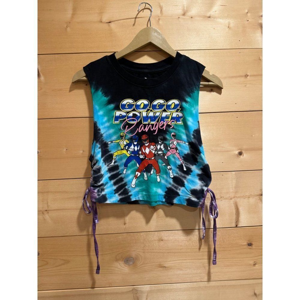 Power Rangers Tie Dye Cropped Tank Women's Small